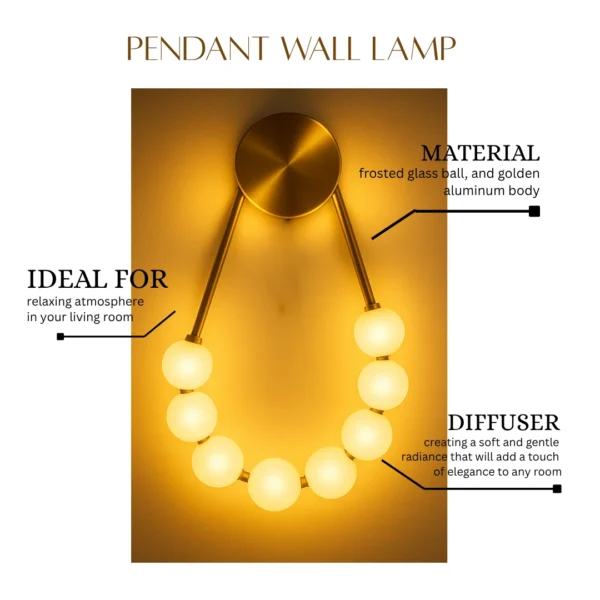 Necklace wall light for living room