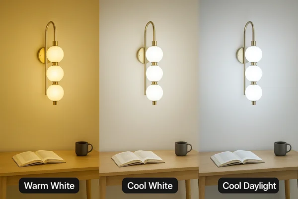 Triple globe wall sconce