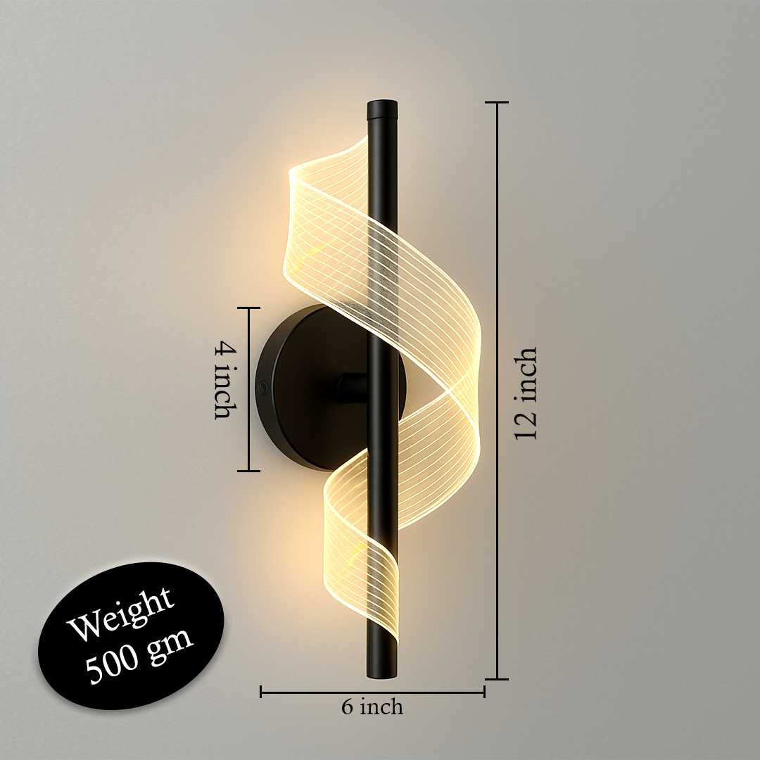 Modern Acrylic LED Wall Light - Image 3