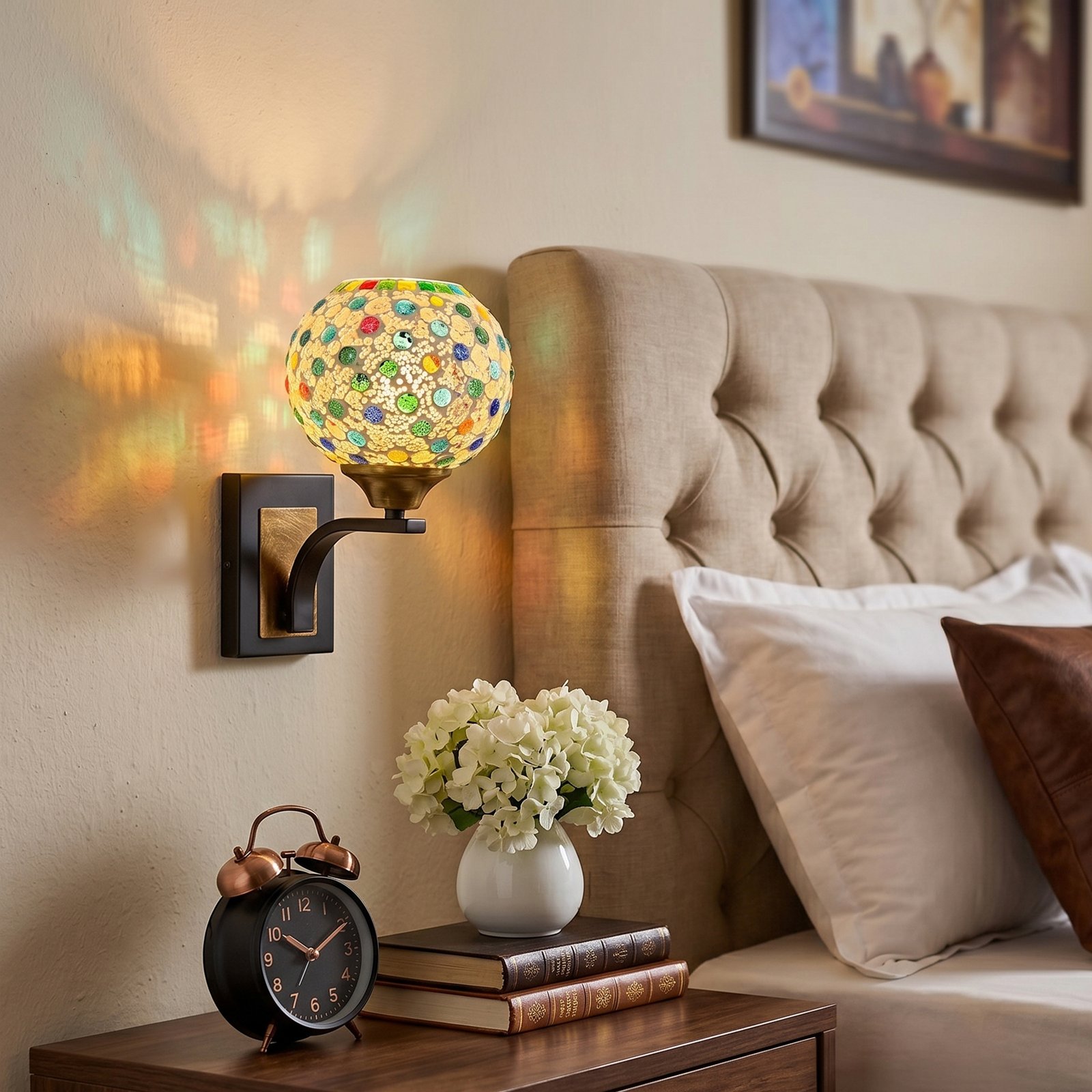Luxury Gold Handcrafted Glass Wall Light - Image 3
