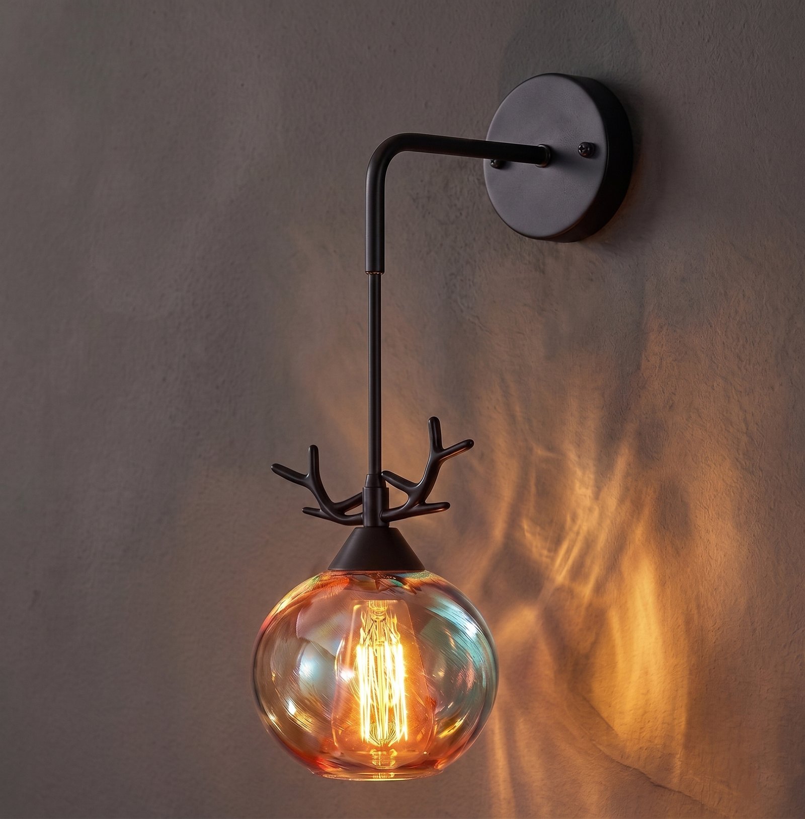 Gold & Black Decorative Wall Lamp - Image 5