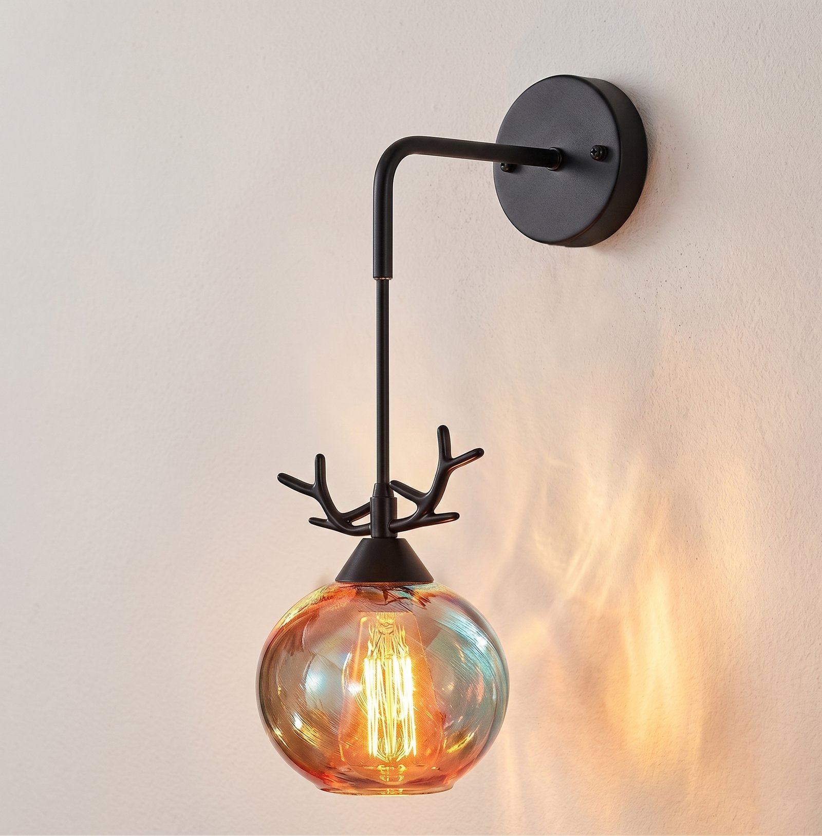 Gold & Black Decorative Wall Lamp