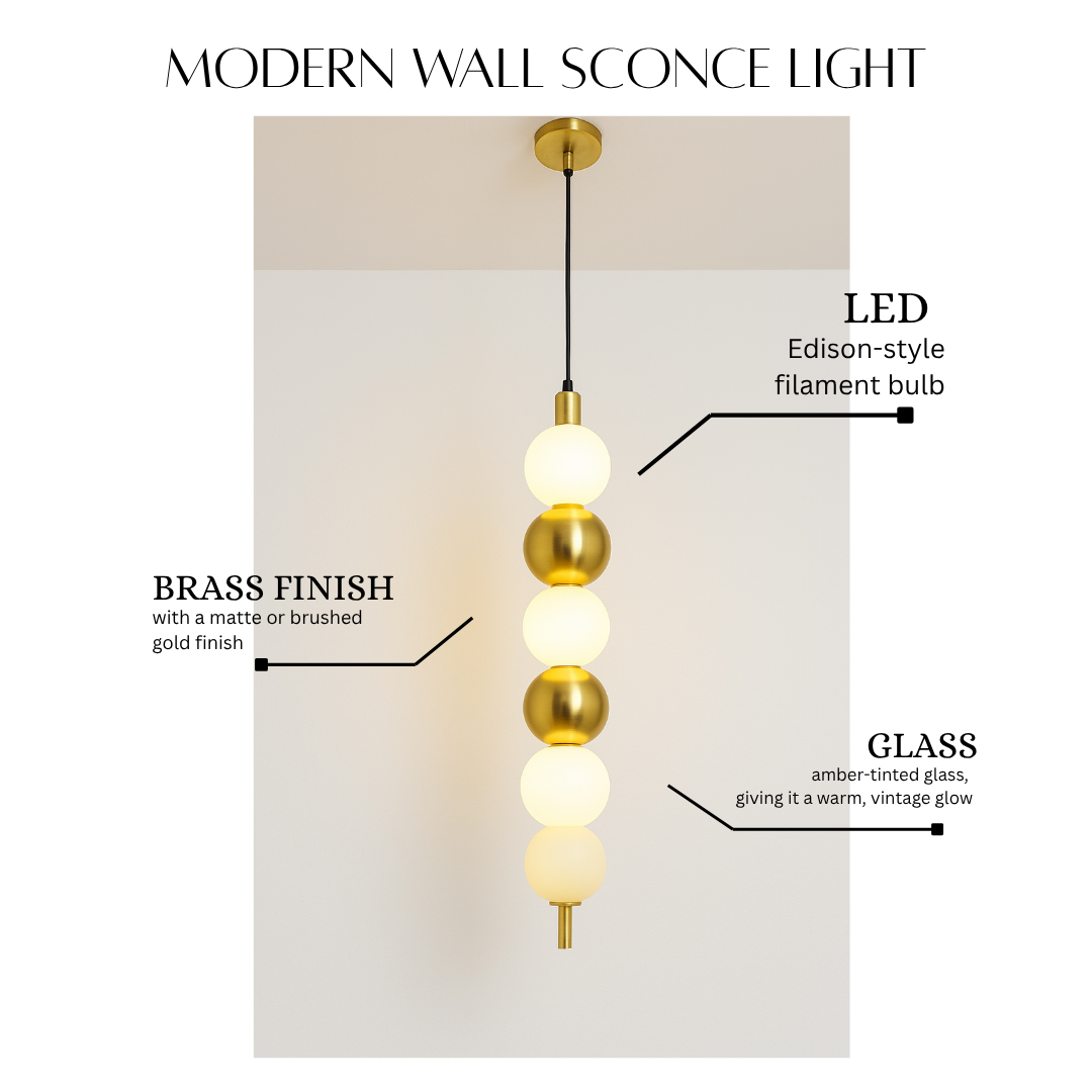 Triple Globe Vertical Wall Light - Image 4